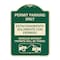 Signmission Permit Parking Estacionamiento Con Permiso. Vehicles w/o Permits Tow Alum, 24" x 18", G-1824-23314 A-DES-G-1824-23314 - alternate 1